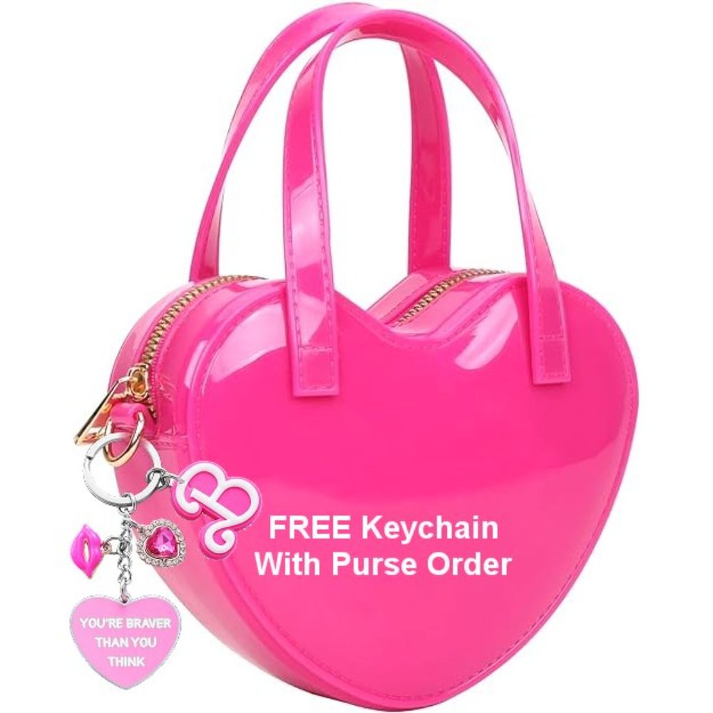 💕NWT Hot Pink Heart Purse & Girls Boots Patent Leather BARBIE Halloween … - Picture 5 of 9